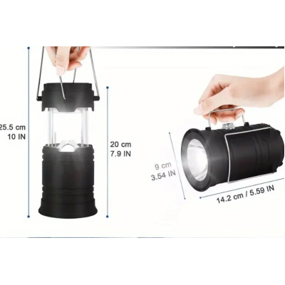 Lampa Felinar Solara Camping 900 Lumeni cu agatatoare MH 5800T 6 + 1 LED