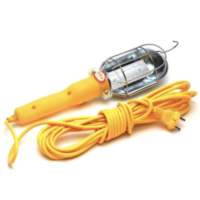 Lampa GALBENA portabila de lucru cu LED cablu 10m 220V