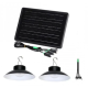 Lampa impermeabila pentru exterior CC9015 cu 2 becuri tip aplice si panou solar