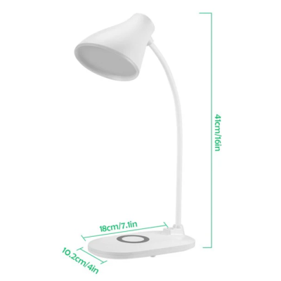 Lampa LED de birou cu functie de incarcare wireless pentru telefoane
