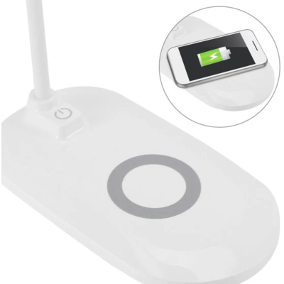 Lampa LED de birou cu functie de incarcare wireless pentru telefoane