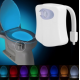 Lampa LED RGB pentru toaleta cu 8 culori senzor miscare
