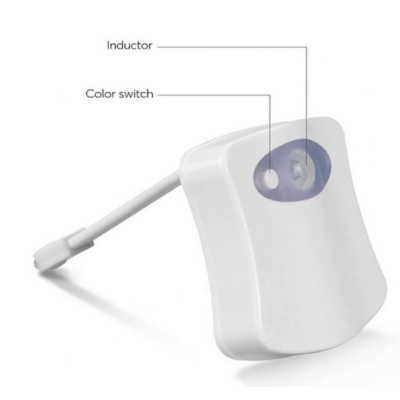 Lampa LED RGB pentru toaleta cu 8 culori senzor miscare