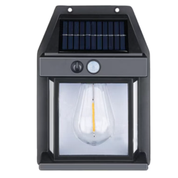 Lampa Led solara CB 888 cu senzor de lumina pentru perete putere 3W Negru