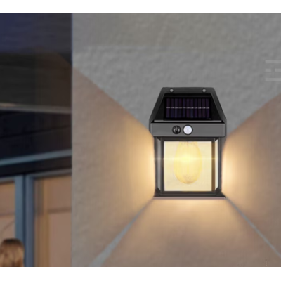 Lampa Led solara CB 888 cu senzor de lumina pentru perete putere 3W Negru