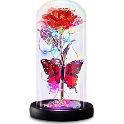 Lampa portabila led cu trandafir iluminat in interior RD C172