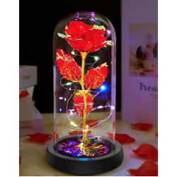 Lampa portabila led cu trandafir iluminat in interior RD C172