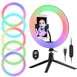 Lampa Ring Light Circulara Led RGB 12"