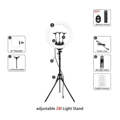 Lampa Ring Light LED 18 inch pentru selfie-uri HA