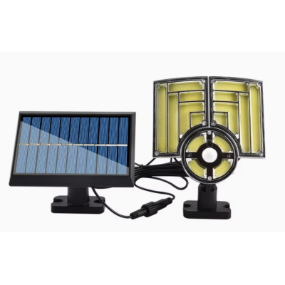 Lampa solara cu 3 casete COB reglabile senzor de miscare si 120 LED