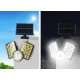 Lampa solara cu 3 casete COB reglabile senzor de miscare si 120 LED