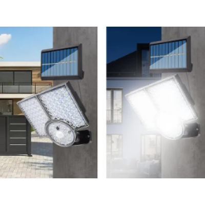 Lampa solara cu 3 casete reglabile senzor de miscare si 112 LED