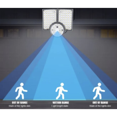 Lampa solara cu 3 casete reglabile senzor de miscare si 112 LED