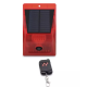 Lampa solara cu alarma pentru protectie cu senzor de miscare telecomanda rosie