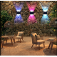 Lampa solara de perete 6 LED lumina RGB multicolora