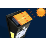 Lampa solara de perete cu leduri laterale lupa si senzor de miscare si lumina CL 2566A