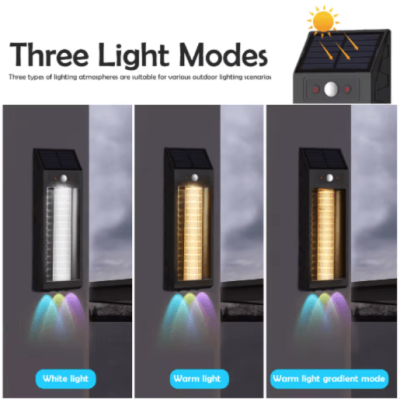 Lampa solara de perete de 18W model HW 668 2 neagra cu carlig