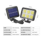 Lampa solara de perete Sl F120 6 x COB LED putere 25W 5000K cu panou solar senzor miscare Neagra