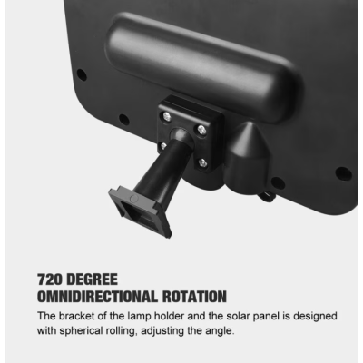 Lampa solara de perete Sl F120 6 x COB LED putere 25W 5000K cu panou solar senzor miscare Neagra