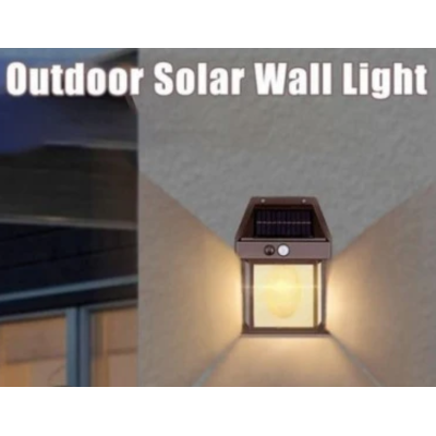 Lampa solara de perete tip bec clasic cu senzor de miscare fara fir LED 3W