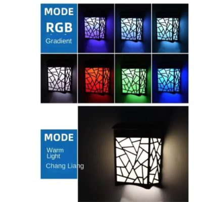 Lampa solara decorativa pentru perete cu LED Multicolor