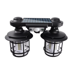 Lampa solara dubla 182LED cu senzor de miscare 3 moduri de iluminare telecomanda
