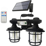 Lampa solara dubla 192 LED cu senzor miscare telecomanda si suport 30W cod JD 2216A