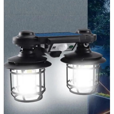 Lampa solara dubla 192 LED cu senzor miscare telecomanda si suport 30W cod JD 2216A