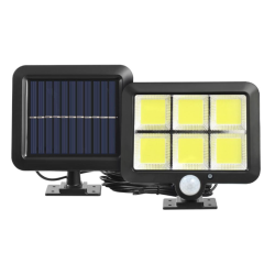Lampa solara LED 120COB F120 senzor de miscare 40W cu 6 casete