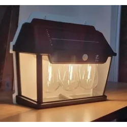 Lampa solara LED de perete cu 3 becuri Senzor de miscare Andowl Q D1640