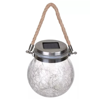 Lampa Solara LED tip borcan Q TL60 lumina colorata si maner