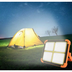 Lampa solara portabila de lucru LED 200W cu USB IP65 Galben