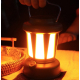Lampa Solara Retro Camping LY18 Verde cu Maner Reincarcabila