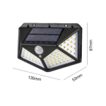 Lampa Solara Senzor De Miscare 100 LED 120 Grade Baterie 18650