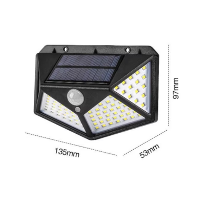 Lampa Solara Senzor De Miscare 100 LED 120 Grade Baterie 18650