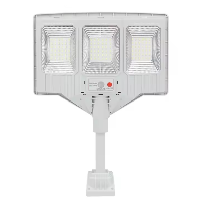 Lampa solara stradala cu telecomanda JG 703 cu 3 casete 108 LED 6000K senzor de miscare 100W