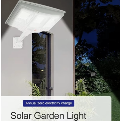 Lampa solara stradala cu telecomanda JG 703 cu 3 casete 108 LED 6000K senzor de miscare 100W