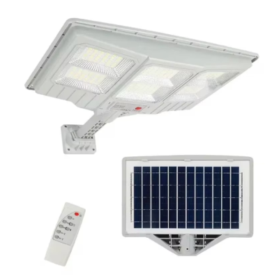 Lampa solara stradala cu telecomanda JG 706 cu 6 casete 108 LED 6000K senzor de miscare 150W