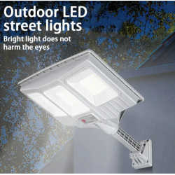 Lampa solara stradala cu telecomanda JG 712 cu 12 casete 108 LED 6000K senzor de miscare 200W