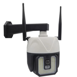 Lampa solara tip camera supraveghere falsa CCTV cu senzor si 2 antene