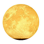 Mini Luna luminoasa cu suport metalic, diametru 13 cm