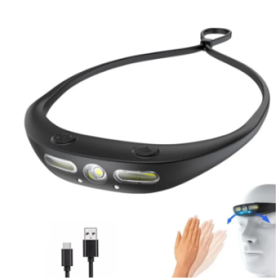 Lanterna Cap Frontala Andowl QTD160 Banda Flexibila LED XPG COB Senzor