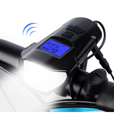 Lanterna de Bicicleta FY317 cu Claxon si Kilometraj DIGITAL