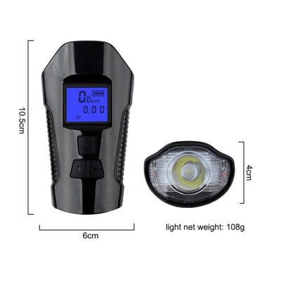 Lanterna de Bicicleta FY317 cu Claxon si Kilometraj DIGITAL