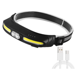 Lanterna de cap 5 moduri de functionare CH500 lumina alba si rosie incarcare USB 400lm Lanterna de cap 5 moduri de functionare CH500 lumina alba si rosie incarcare USB 400lm