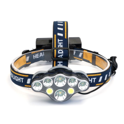 Lanterna de CAP 8 LED cu lumina alba si lumina rosie pentru presemnalizare