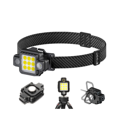 Lanterna de cap 9 LED COB/XPG KL533 5W 1000lm  USB magnet