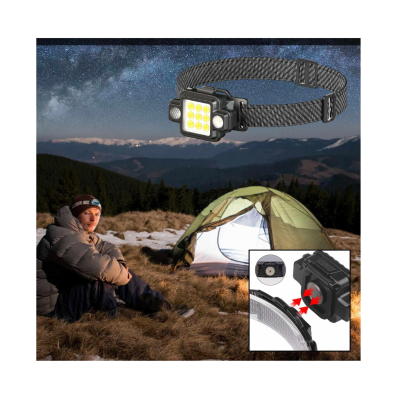 Lanterna de cap 9 LED COB/XPG KL533 5W 1000lm  USB magnet