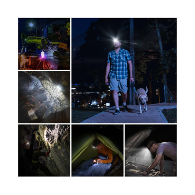 Lanterna de cap 9 LED COB/XPG KL533 5W 1000lm  USB magnet