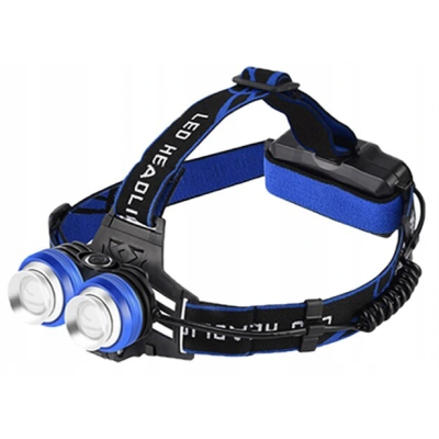 Lanterna de cap cu 2 Led-uri si 4 moduri de iluminare